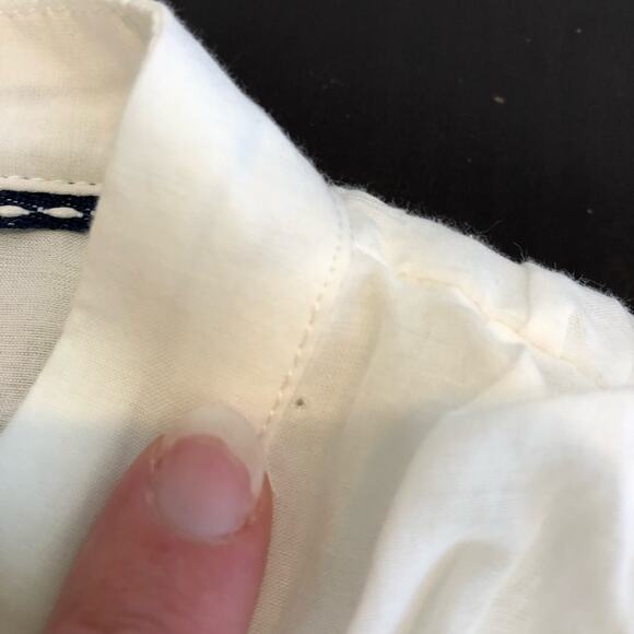 Anthropologie Pilcro top womens XS NEW white pleated shoulder popover oversized - Picture 8 of 16